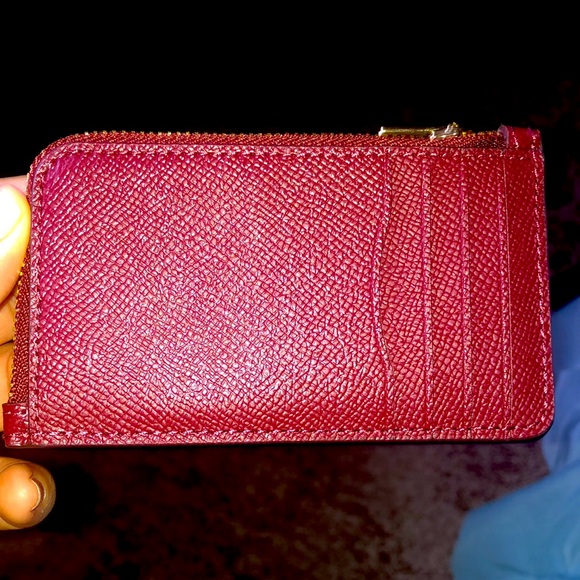 🎉HP🎉 Coach Red Leather Cardholder 👜 - Picture 5 of 5